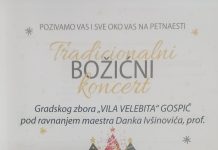 Tradicionalni Božićni koncert Gradskog zbora Vila Velebita