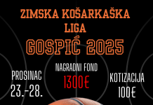 Raspored Zimske košakarške lige GOSPIĆ 2025